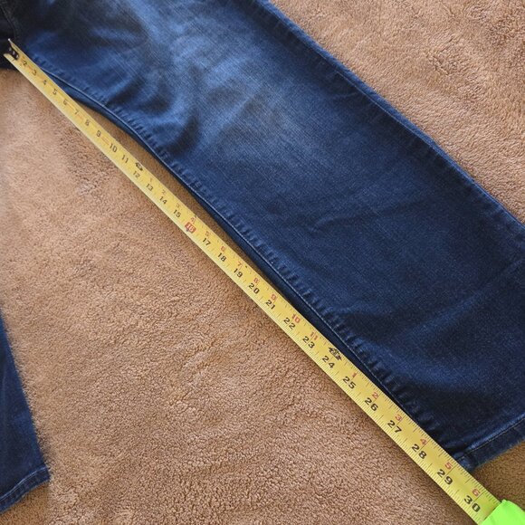 Mavi Zach Straight Leg Denim Jeans Mens 33x30 Dark Blue Wash Stretch Egypt Made - Picture 11 of 11